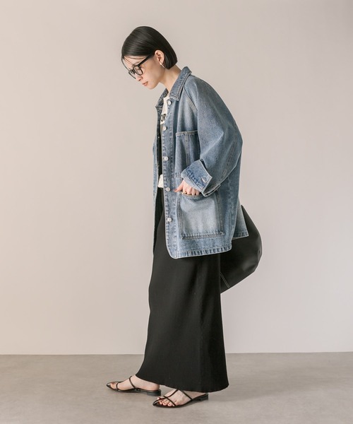 RIVE DROITE(リヴドロワ)の「MONN.:.(モン)/カバーオール(デニムジャケット・レディース・ブルー・FREE)」の5枚目の写真