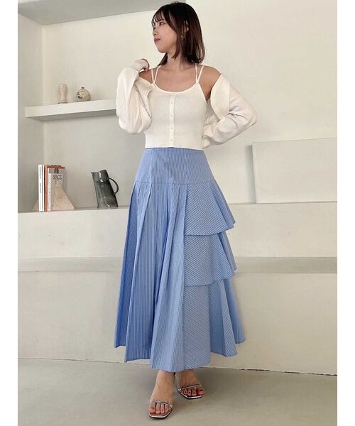 dazzlin（ダズリン）の「フロントボタンビスチェアンサンブル（アンサンブル・レディース・ピンク/ブラック/オフホワイト・FREE）」の10枚目の写真