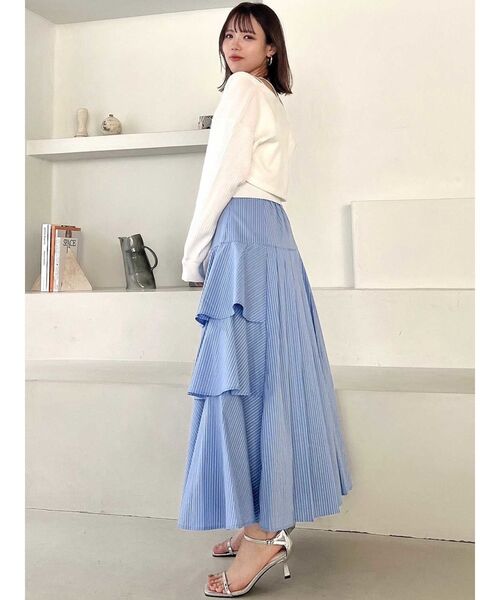 dazzlin（ダズリン）の「フロントボタンビスチェアンサンブル（アンサンブル・レディース・ピンク/ブラック/オフホワイト・FREE）」の13枚目の写真