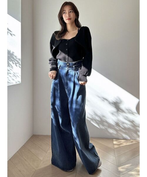 dazzlin（ダズリン）の「フロントボタンビスチェアンサンブル（アンサンブル・レディース・ピンク/ブラック/オフホワイト・FREE）」の22枚目の写真