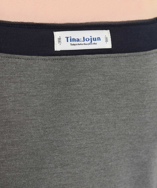 TINA：JOJUN（ティーナジョジュン）の「レイヤード風 コンパクトカットソー TINA：JOJUN（Tシャツ/カットソー・レディース・グレー/ピンクベージュ・M）」の14枚目の写真