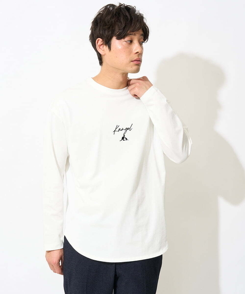 a.v.v(アーヴェヴェ)の「【KANGOL】スクエアプリントロングシルエットカットソー(Tシャツ/カットソー・メンズ・ホワイト・48/50/46)」の13枚目の写真