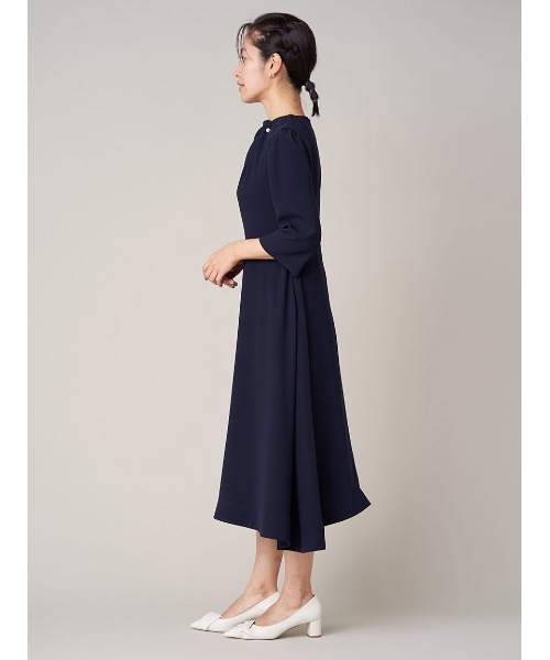 【極美品】CELFORDセルフォード　アシンメトリータックドレープワンピース36 極美品】CELFORDセルフォード アシンメトリータックドレープ