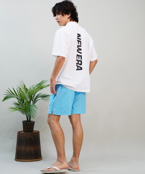 NEW ERA（ニューエラ）の「【ムラサキスポーツ限定】NEW ERA/ニューエラ 半袖Ｔシャツ/ラッシュガード 水陸両用 オーバーサイズ バックプリント 吸水速乾 UVカット 14334755/14334756/14334757（Tシャツ/カットソー・メンズ・ホワイト/ブラック×ホワイト/ブラック・M/L/XL/2XL）」の8枚目の写真