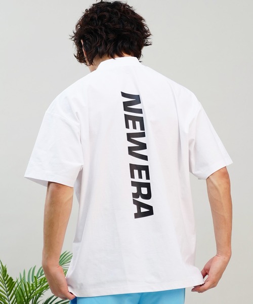 NEW ERA（ニューエラ）の「【ムラサキスポーツ限定】NEW ERA/ニューエラ 半袖Ｔシャツ/ラッシュガード 水陸両用 オーバーサイズ バックプリント 吸水速乾 UVカット 14334755/14334756/14334757（Tシャツ/カットソー・メンズ・ホワイト/ブラック×ホワイト/ブラック・M/L/XL/2XL）」の6枚目の写真