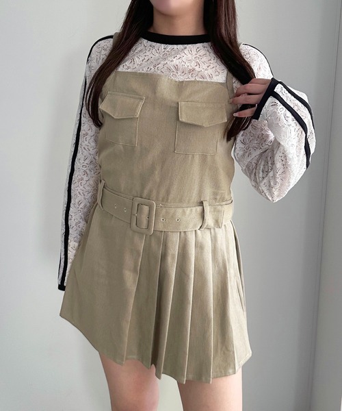 apres jour mignon(アプレジュールミニョン)の「ポケット付きキャミワンピース【ZOZOTOWN限定アイテム】(ワンピース・レディース・カーキ/ベージュ/グリーン系その他・SMALL/MEDIUM/X-LARGE)」の2枚目の写真