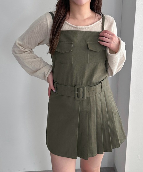 apres jour mignon(アプレジュールミニョン)の「ポケット付きキャミワンピース【ZOZOTOWN限定アイテム】(ワンピース・レディース・カーキ/ベージュ/グリーン系その他・SMALL/MEDIUM/X-LARGE)」の12枚目の写真