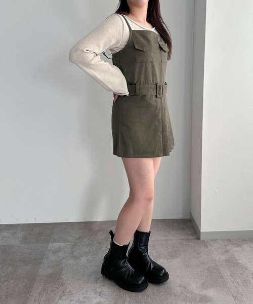 apres jour mignon(アプレジュールミニョン)の「ポケット付きキャミワンピース【ZOZOTOWN限定アイテム】(ワンピース・レディース・カーキ/ベージュ/グリーン系その他・SMALL/MEDIUM/X-LARGE)」の17枚目の写真