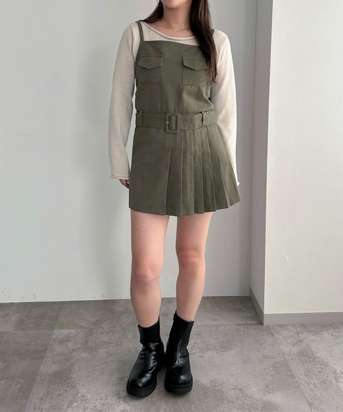 apres jour mignon(アプレジュールミニョン)の「ポケット付きキャミワンピース【ZOZOTOWN限定アイテム】(ワンピース・レディース・カーキ/ベージュ/グリーン系その他・SMALL/MEDIUM/X-LARGE)」の16枚目の写真
