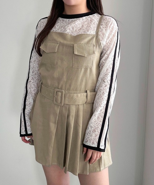 apres jour mignon(アプレジュールミニョン)の「ポケット付きキャミワンピース【ZOZOTOWN限定アイテム】(ワンピース・レディース・カーキ/ベージュ/グリーン系その他・SMALL/MEDIUM/X-LARGE)」の4枚目の写真