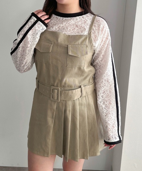 apres jour mignon(アプレジュールミニョン)の「ポケット付きキャミワンピース【ZOZOTOWN限定アイテム】(ワンピース・レディース・カーキ/ベージュ/グリーン系その他・SMALL/MEDIUM/X-LARGE)」の6枚目の写真