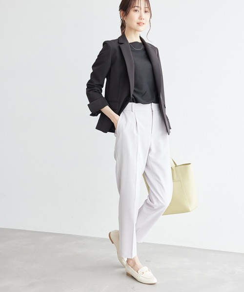 ROPE' PICNIC（ロペピクニック）の「【一部店舗限定34-42サイズ】セットアップ対応/360°ウルトラストレッチテーラードジャケット（テーラードジャケット・レディース・ネイビー/イエロー系その他3/ブラック/グレー系その他・38/40/36/34）」の14枚目の写真
