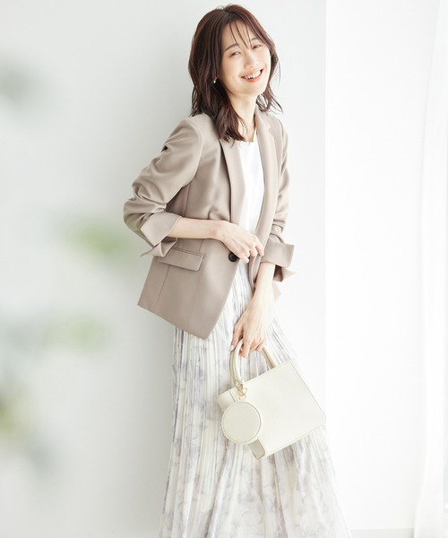 ROPE' PICNIC（ロペピクニック）の「【一部店舗限定34-42サイズ】セットアップ対応/360°ウルトラストレッチテーラードジャケット（テーラードジャケット・レディース・ネイビー/イエロー系その他3/ブラック/グレー系その他・38/40/36/34）」の12枚目の写真