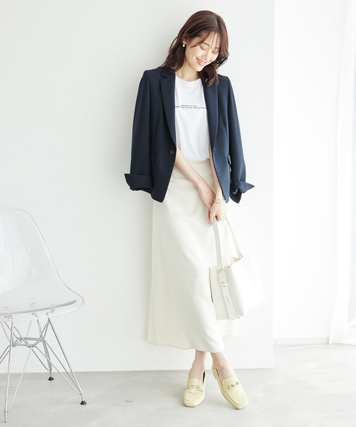 ROPE' PICNIC（ロペピクニック）の「【一部店舗限定34-42サイズ】セットアップ対応/360°ウルトラストレッチテーラードジャケット（テーラードジャケット・レディース・ネイビー/イエロー系その他3/ブラック/グレー系その他・38/40/36/34）」の17枚目の写真
