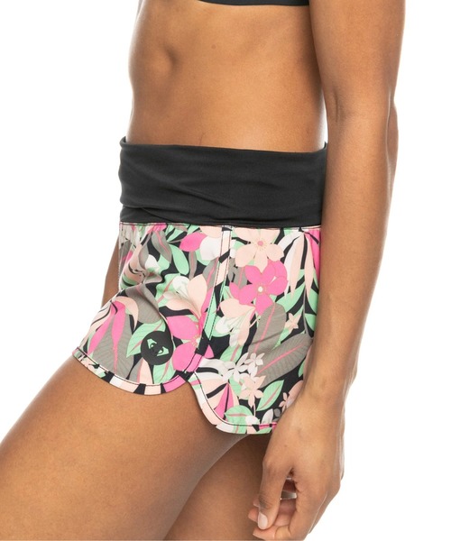 ROXY（ロキシー）の「ENDLESS SUMMER PRINT/ロキシーマルチボタニカルパターンウエストゴムスイムボードショーツ(水着)（水着・レディース・ブラック/ブルー・SMALL/MEDIUM/LARGE）」の7枚目の写真