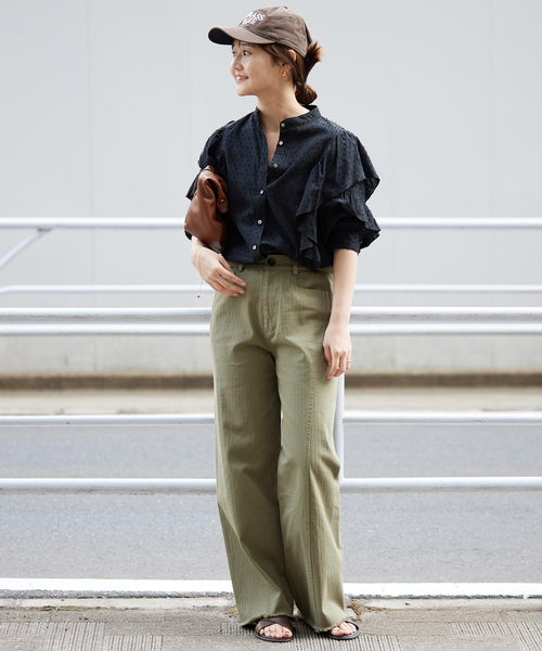 SLOBE IENA（スローブイエナ）の「《追加2》ドビーフリルブラウス 