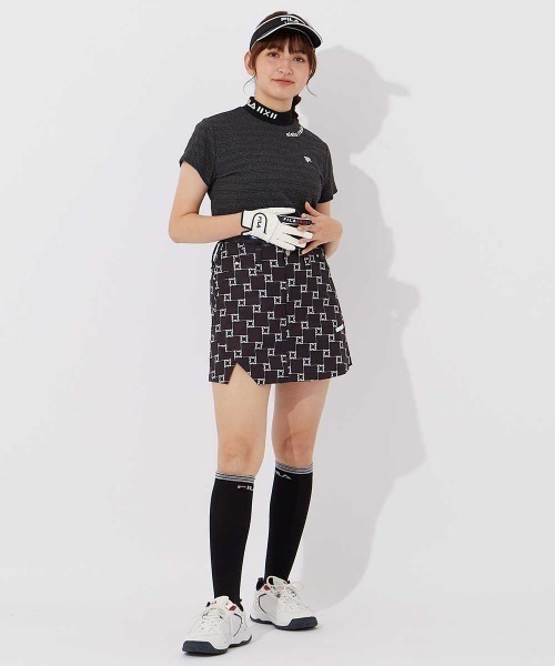 FILA GOLF（フィラゴルフ ）の「【FILA GOLF/フィラゴルフ】レディース半袖モックネックシャツ　ゴルフ（シャツ/ブラウス・レディース・ホワイト/ピンク/ブラック・X-LARGE/LARGE/MEDIUM/SMALL）」の13枚目の写真