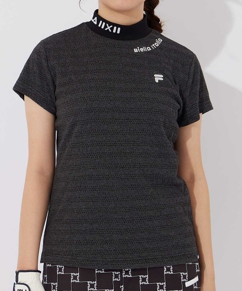 FILA GOLF（フィラゴルフ ）の「【FILA GOLF/フィラゴルフ】レディース半袖モックネックシャツ　ゴルフ（シャツ/ブラウス・レディース・ホワイト/ピンク/ブラック・X-LARGE/LARGE/MEDIUM/SMALL）」の18枚目の写真