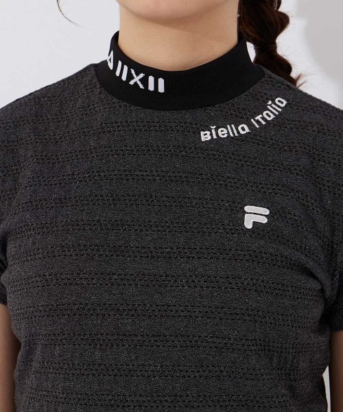FILA GOLF（フィラゴルフ ）の「【FILA GOLF/フィラゴルフ】レディース半袖モックネックシャツ　ゴルフ（シャツ/ブラウス・レディース・ホワイト/ピンク/ブラック・X-LARGE/LARGE/MEDIUM/SMALL）」の19枚目の写真