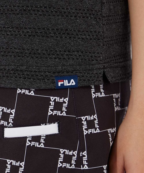 FILA GOLF（フィラゴルフ ）の「【FILA GOLF/フィラゴルフ】レディース半袖モックネックシャツ　ゴルフ（シャツ/ブラウス・レディース・ホワイト/ピンク/ブラック・X-LARGE/LARGE/MEDIUM/SMALL）」の20枚目の写真