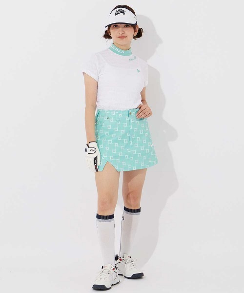 FILA GOLF（フィラゴルフ ）の「【FILA GOLF/フィラゴルフ】レディース半袖モックネックシャツ　ゴルフ（シャツ/ブラウス・レディース・ホワイト/ピンク/ブラック・X-LARGE/LARGE/MEDIUM/SMALL）」の10枚目の写真