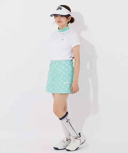 FILA GOLF（フィラゴルフ ）の「【FILA GOLF/フィラゴルフ】レディース半袖モックネックシャツ　ゴルフ（シャツ/ブラウス・レディース・ホワイト/ピンク/ブラック・X-LARGE/LARGE/MEDIUM/SMALL）」の11枚目の写真