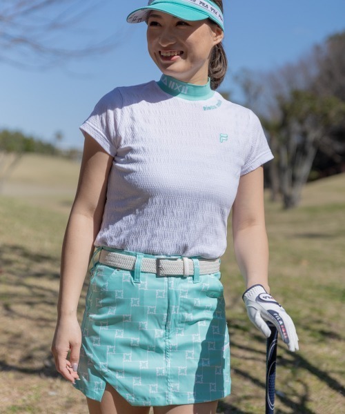 FILA GOLF（フィラゴルフ ）の「【FILA GOLF/フィラゴルフ】レディース半袖モックネックシャツ　ゴルフ（シャツ/ブラウス・レディース・ホワイト/ピンク/ブラック・X-LARGE/LARGE/MEDIUM/SMALL）」の22枚目の写真