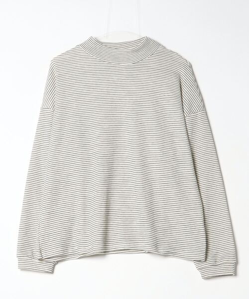 Per sist ence（パーシエンス）の「ボーダーハイネックTシャツ（Tシャツ/カットソー・レディース・ブラック/ホワイト・FREE）」の9枚目の写真