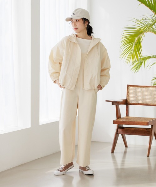 studio CLIP（スタディオクリップ）の「【マシンウォッシャブル/撥水加工】ドルマンスリーブ多機能マウンテンパーカー（マウンテンパーカー・レディース・ベージュ/カーキ/アイボリー/ブラック・FREE）」の9枚目の写真