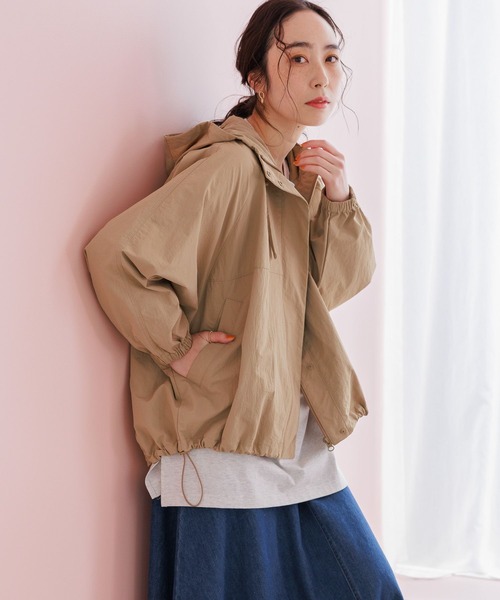 studio CLIP（スタディオクリップ）の「【マシンウォッシャブル/撥水加工】ドルマンスリーブ多機能マウンテンパーカー（マウンテンパーカー・レディース・ベージュ/カーキ/アイボリー/ブラック・FREE）」の14枚目の写真