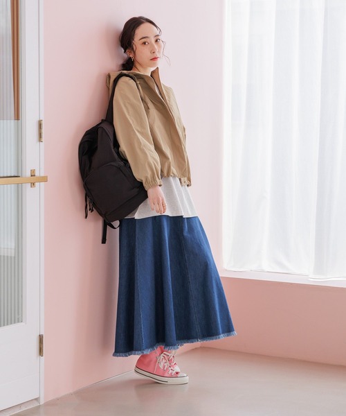 studio CLIP（スタディオクリップ）の「【マシンウォッシャブル/撥水加工】ドルマンスリーブ多機能マウンテンパーカー（マウンテンパーカー・レディース・ベージュ/カーキ/アイボリー/ブラック・FREE）」の16枚目の写真