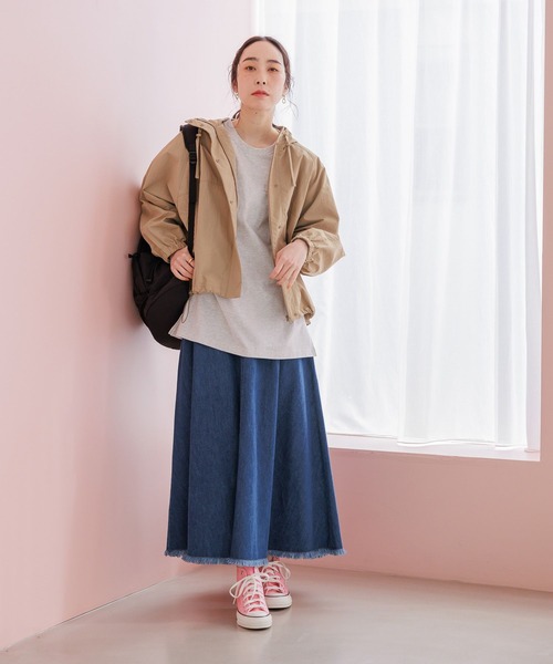 studio CLIP（スタディオクリップ）の「【マシンウォッシャブル/撥水加工】ドルマンスリーブ多機能マウンテンパーカー（マウンテンパーカー・レディース・ベージュ/カーキ/アイボリー/ブラック・FREE）」の18枚目の写真