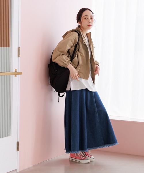 studio CLIP（スタディオクリップ）の「【マシンウォッシャブル/撥水加工】ドルマンスリーブ多機能マウンテンパーカー（マウンテンパーカー・レディース・ベージュ/カーキ/アイボリー/ブラック・FREE）」の21枚目の写真