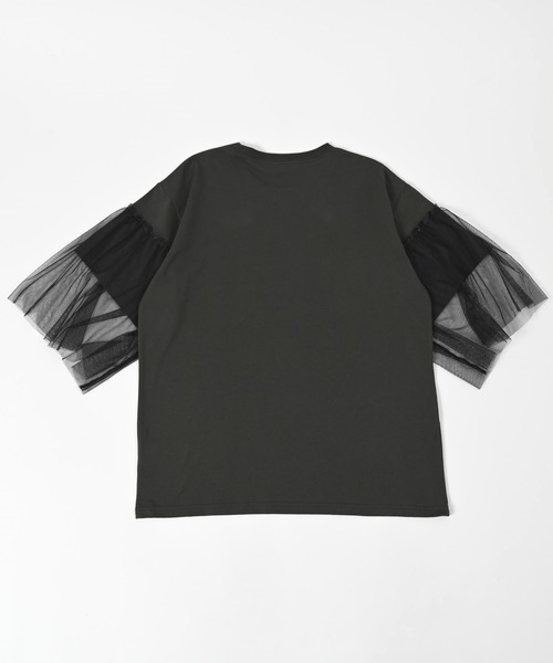 MARKEY'S（マーキーズ）の「【オズの魔法使】別注 袖チュールTシャツ/おとな（Tシャツ/カットソー・レディース・ホワイト/ブラック・160cm）」の5枚目の写真