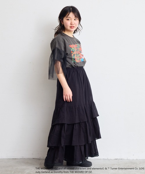 MARKEY'S（マーキーズ）の「【オズの魔法使】別注 袖チュールTシャツ/おとな（Tシャツ/カットソー・レディース・ホワイト/ブラック・160cm）」の11枚目の写真