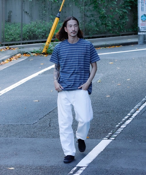 RVCA(ルーカ)の「RVCA メンズ VALLEJO STRIPE TEE Tシャツ 【2024年春夏モデル】/ルーカ半袖ボーダーTシャツ(Tシャツ/カットソー・メンズ・グレー/グリーン/ネイビー・LARGE/MEDIUM/SMALL)」の16枚目の写真