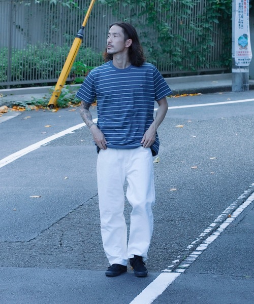 RVCA(ルーカ)の「RVCA メンズ VALLEJO STRIPE TEE Tシャツ 【2024年春夏モデル】/ルーカ半袖ボーダーTシャツ(Tシャツ/カットソー・メンズ・グレー/グリーン/ネイビー・LARGE/MEDIUM/SMALL)」の15枚目の写真