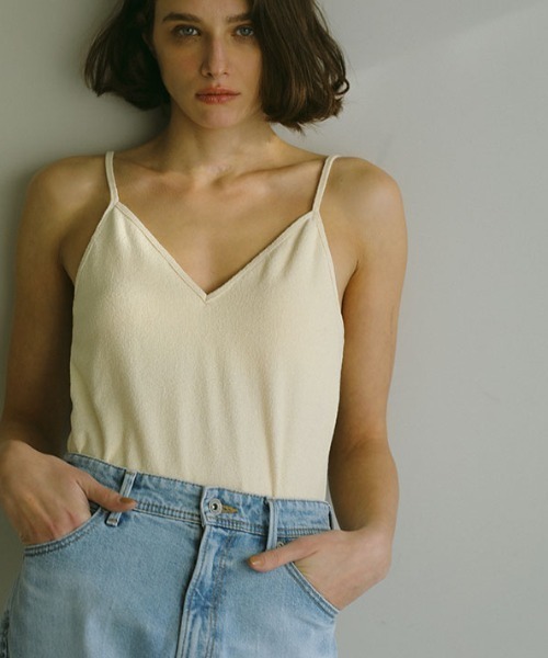 ETRE TOKYO（エトレトウキョウ）の「パイルカップインボディースーツ（Tシャツ/カットソー・レディース・イエロー/ピンク/グレー・FREE）」の4枚目の写真