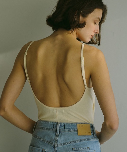 ETRE TOKYO（エトレトウキョウ）の「パイルカップインボディースーツ（Tシャツ/カットソー・レディース・イエロー/ピンク/グレー・FREE）」の6枚目の写真