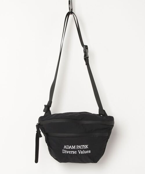 ADAM PATEK(アダムパテック)の「『ADAM PATEK』 nylon mini shoulder bag/ナイロンミニショルダーバッグ(ショルダーバッグ・メンズ・カーキ/ブラック・FREE)」の2枚目の写真