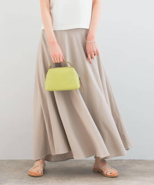 URBAN RESEARCH ROSSO WOMEN(アーバンリサーチ ロッソ)の「バックファスナーリネン混ロングスカート(スカート・レディース・チャコールグレー/ピンク/ベージュ/ミント・36/38)」の7枚目の写真