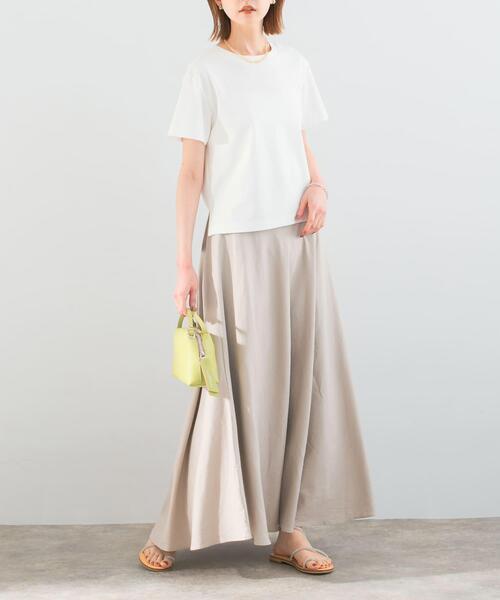 URBAN RESEARCH ROSSO WOMEN(アーバンリサーチ ロッソ)の「バックファスナーリネン混ロングスカート(スカート・レディース・チャコールグレー/ピンク/ベージュ/ミント・36/38)」の8枚目の写真