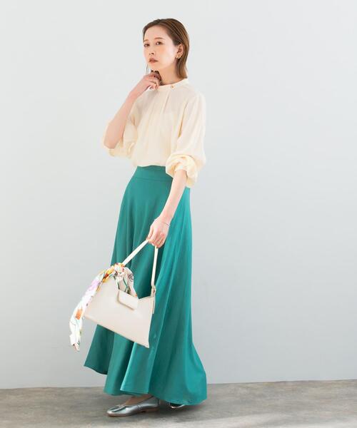 URBAN RESEARCH ROSSO WOMEN(アーバンリサーチ ロッソ)の「バックファスナーリネン混ロングスカート(スカート・レディース・チャコールグレー/ピンク/ベージュ/ミント・36/38)」の16枚目の写真