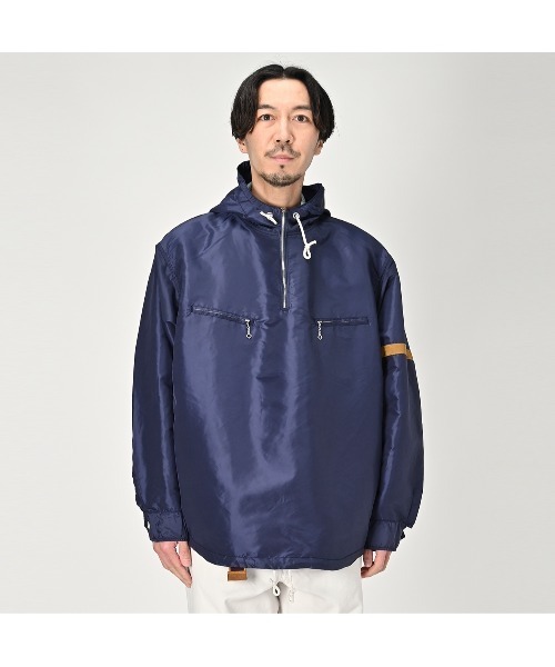 45R（フォーティファイブアール）の「厚ナイロンの908オーシャンフードブルゾン（ブルゾン・レディース・ネイビー・X-SMALL/SMALL/MEDIUM/LARGE）」の7枚目の写真