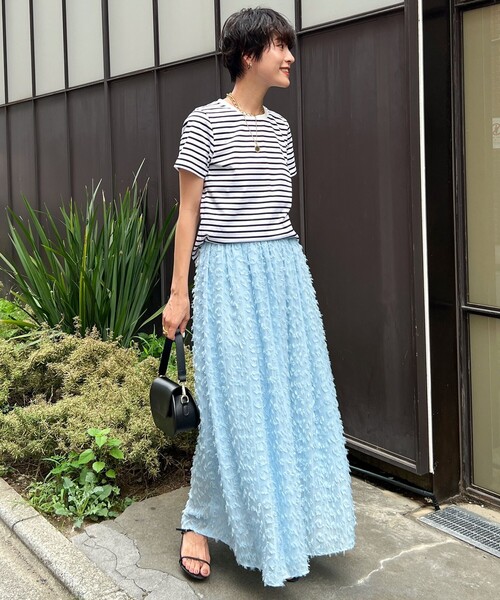 NOLLEY’S（ノーリーズ）の「BASIC 半袖 Tシャツ（Tシャツ/カットソー・レディース・ブラック/グリーン/ベージュ/ベビーピンク/ミント/オフホワイト/チャコールグレー/ブラック系その他/ロイヤルブルー/ピンク/ブラック系その他2・36/38）」の15枚目の写真