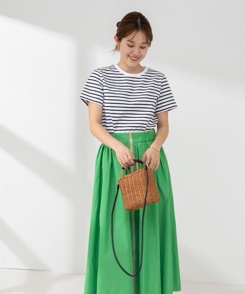 NOLLEY’S（ノーリーズ）の「BASIC 半袖 Tシャツ（Tシャツ/カットソー・レディース・ブラック/グリーン/ベージュ/ベビーピンク/ミント/オフホワイト/チャコールグレー/ブラック系その他/ロイヤルブルー/ピンク/ブラック系その他2・36/38）」の18枚目の写真