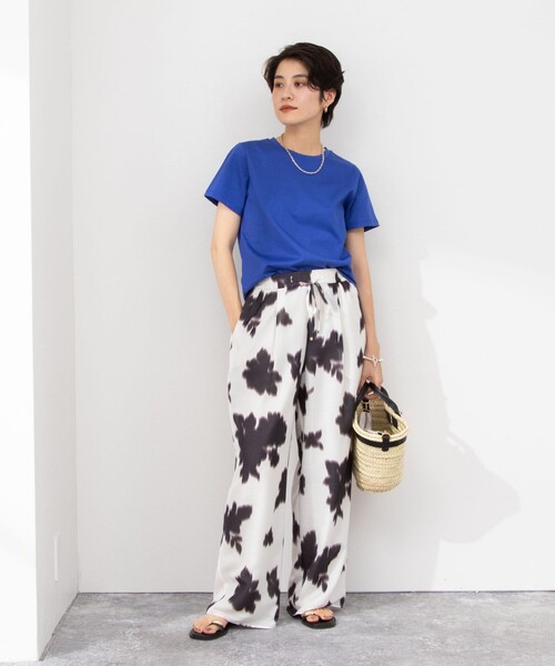 NOLLEY’S（ノーリーズ）の「BASIC 半袖 Tシャツ（Tシャツ/カットソー・レディース・ブラック/グリーン/ベージュ/ベビーピンク/ミント/オフホワイト/チャコールグレー/ブラック系その他/ロイヤルブルー/ピンク/ブラック系その他2・36/38）」の19枚目の写真