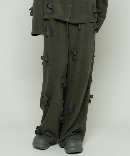 JOINT WORKS(ジョイントワークス)の「【irojikake/イロジカケ】 Flower garden pile pants(その他パンツ・レディース・ブラック/カーキ・SMALL)」の12枚目の写真