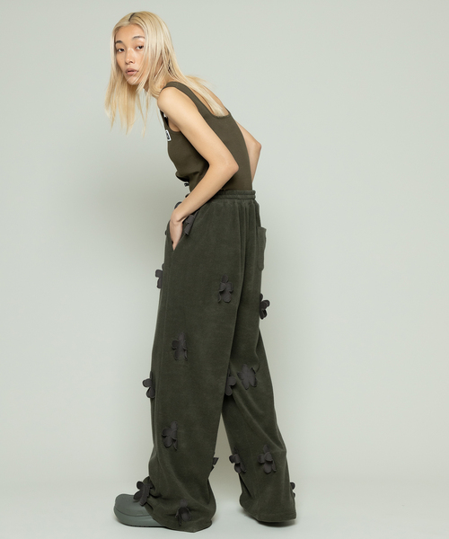 JOINT WORKS(ジョイントワークス)の「【irojikake/イロジカケ】 Flower garden pile pants(その他パンツ・レディース・ブラック/カーキ・SMALL)」の13枚目の写真