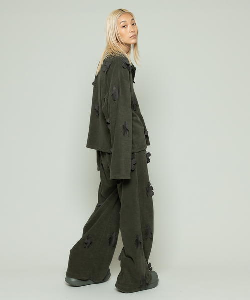 JOINT WORKS(ジョイントワークス)の「【irojikake/イロジカケ】 Flower garden pile pants(その他パンツ・レディース・ブラック/カーキ・SMALL)」の14枚目の写真